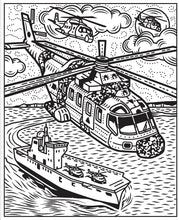 Load image into Gallery viewer, PLANES AND HELICOPTERS MAGIC PAINTING BOOK