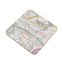 Load image into Gallery viewer, Filton Airfield Ordnance Survey map coaster commemorating Concorde’s final flight to Filton in 2003.