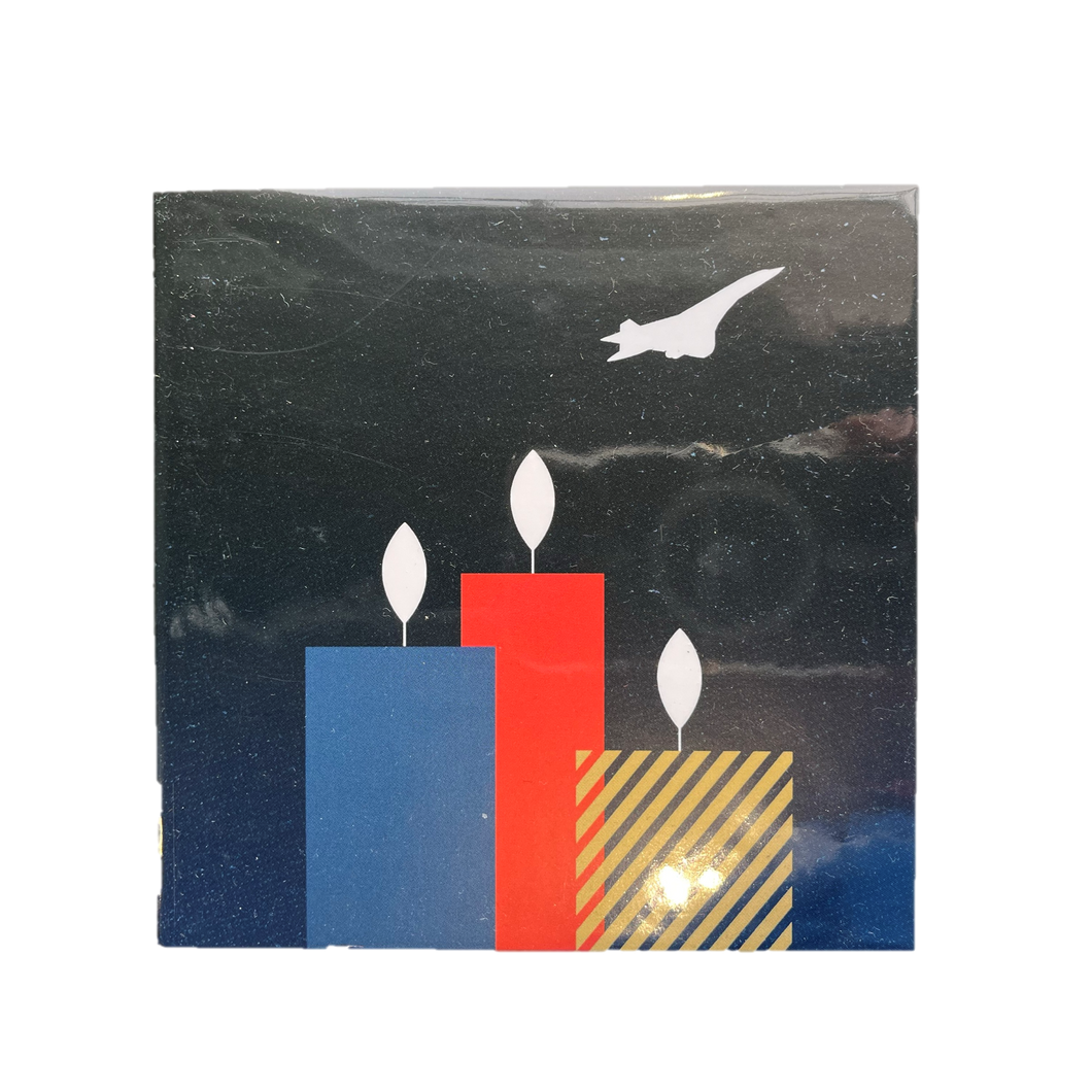 CONCORDE OVER CANDLES CHRISTMAS CARD