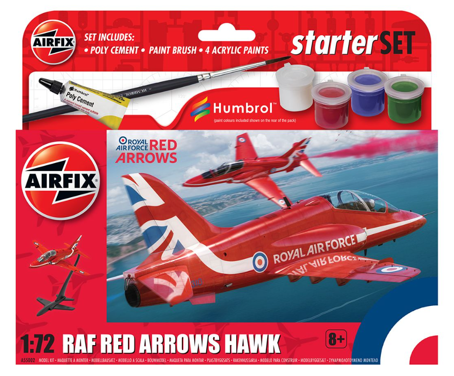 AIRFIX STARTER SET - RED ARROWS HAWK