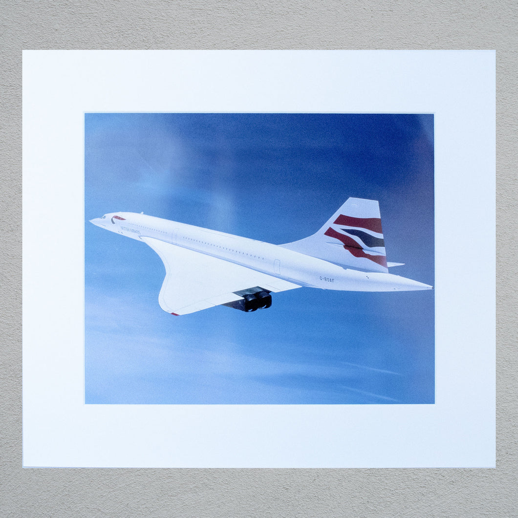 G-BOAF IN FLIGHT - MOUNTED PRINT