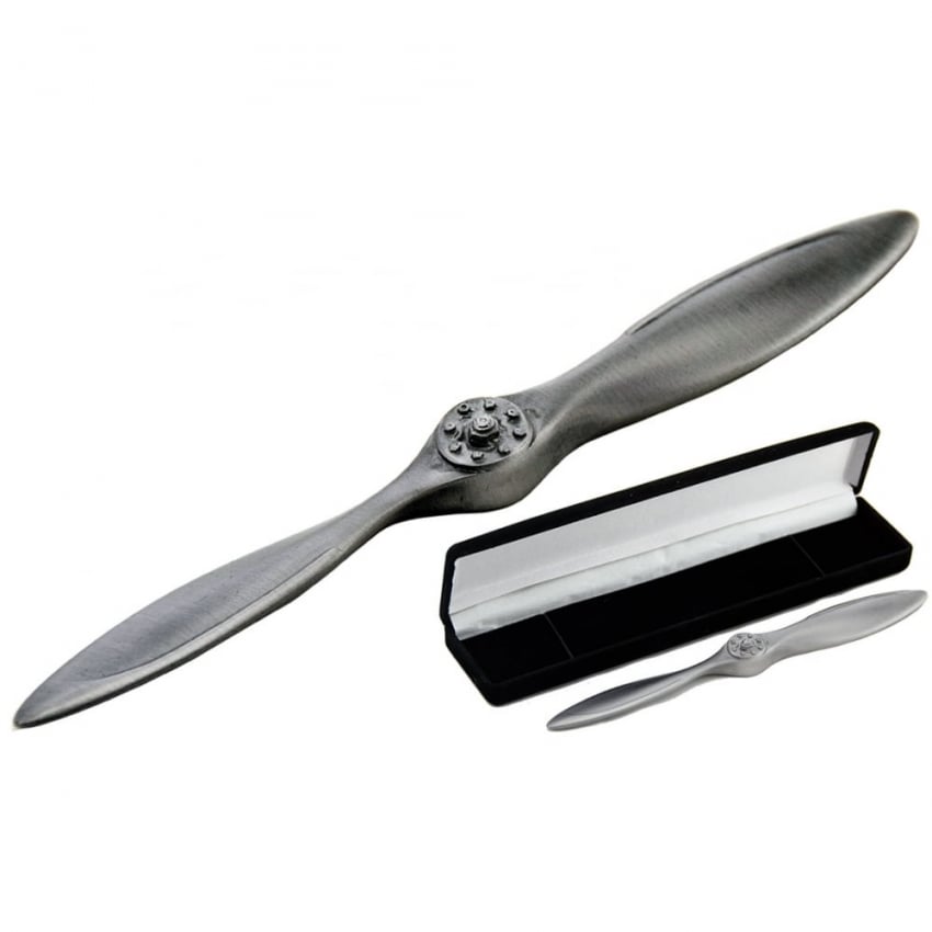 PEWTER PROPELLER LETTER OPENER / PAPERWEIGHT