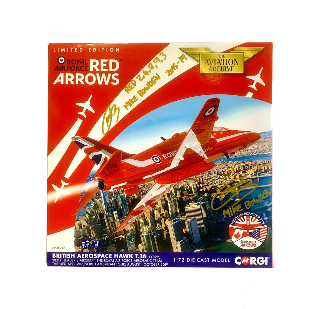 SIGNED BY MIKE BOWDEN EX RED ARROWS PILOT 1:72 (DAMAGED)